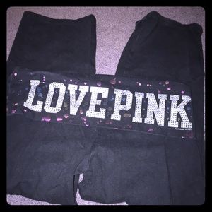 VS Pink Capri Yogas